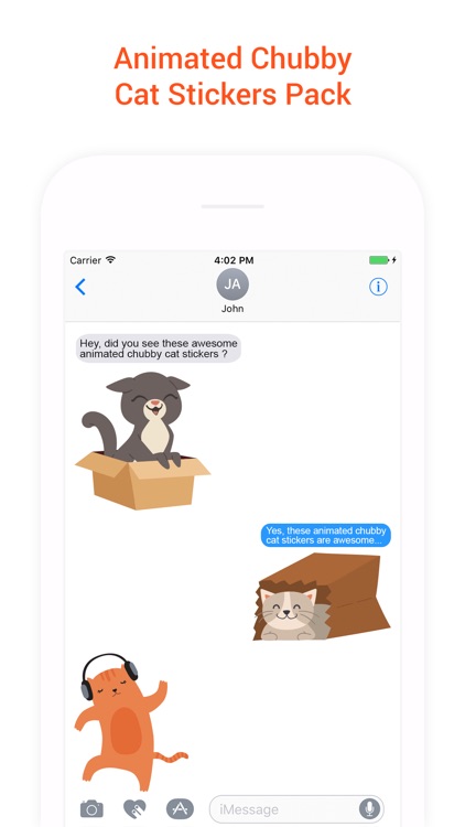 Animated Chubby Cat Stickers