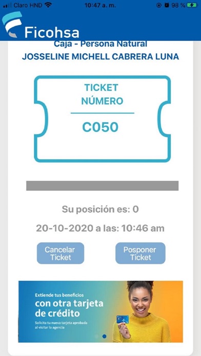 FicoTicket Screenshot