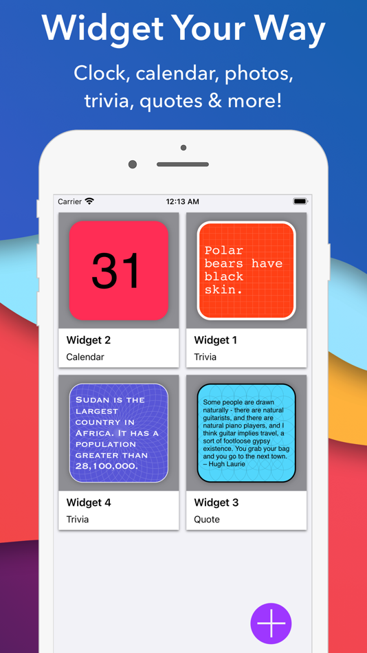 #2. Widget Caddy: Custom Widgets (iOS) โดย: Armchair Engineering