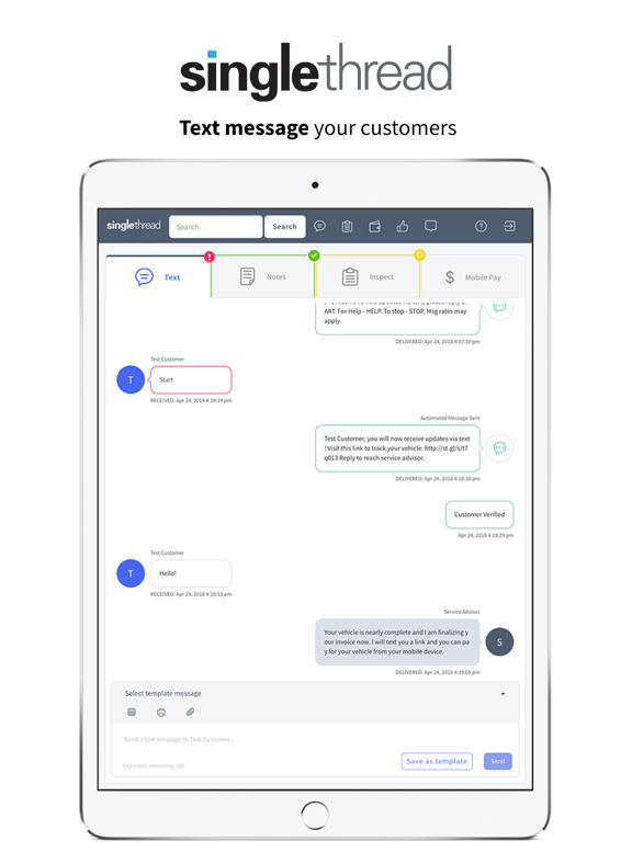 Singlethread iPad screenshot 1 - Business app