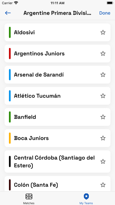 Soccer TV Schedules Screenshot