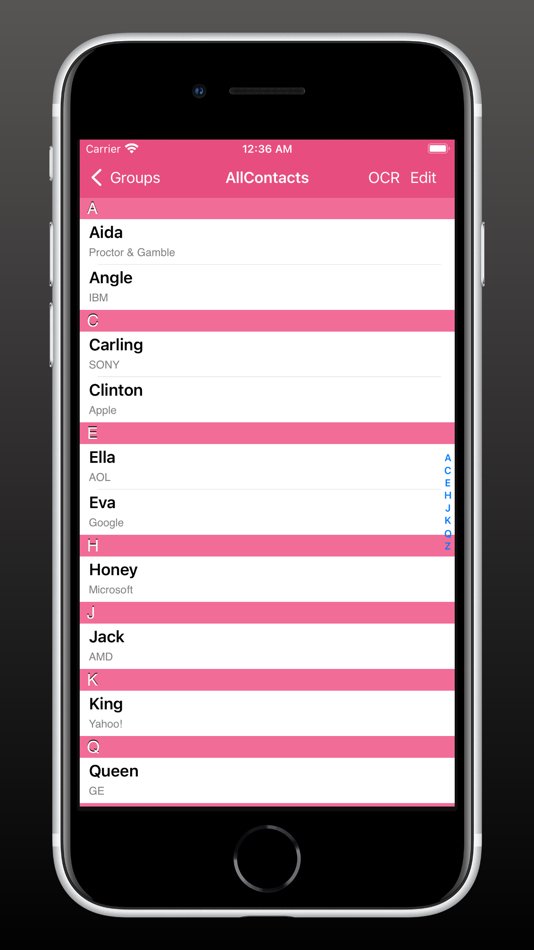 #3. Contacts Grouping (iOS) 由: EJing