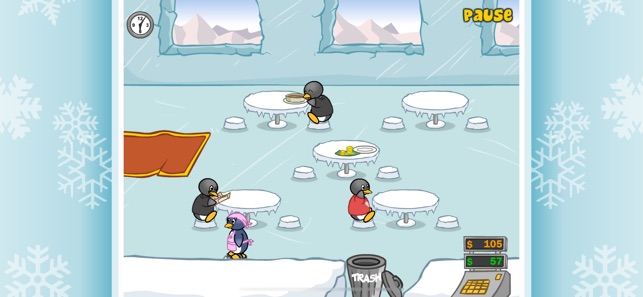 Jogos friv- Penguin Diner Servindo os pinguins #1 