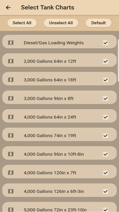 Fuel Tank Charts Screenshot