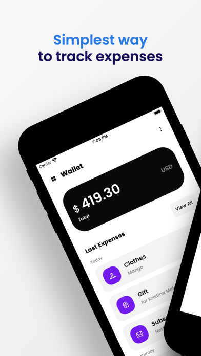 Screenshot #1 pour Simple Expense Tracker App