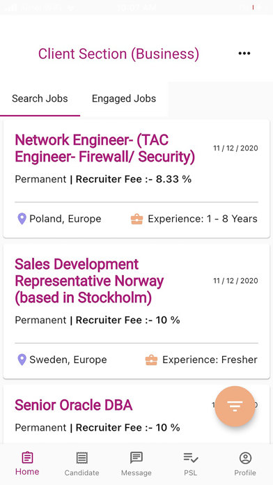 RecruitingHub.com Screenshot