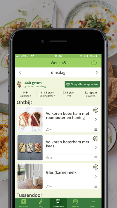 Personal Food Coach App Screenshot