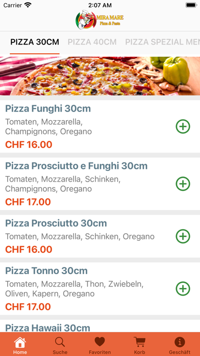 Mira Mare Pizza & Pasta Screenshot