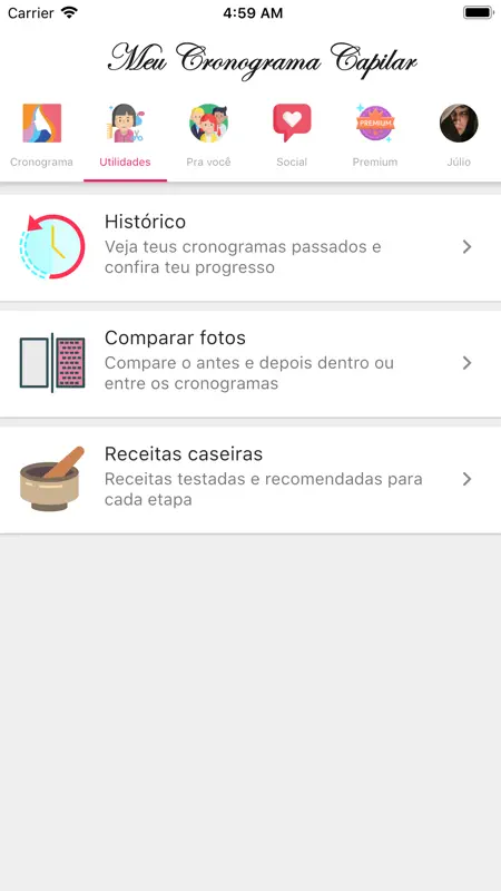 Meu Cronograma Capilar screenshot 2 of 8