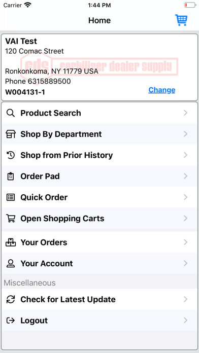 Fertilizer Dealer Order Entry Screenshot
