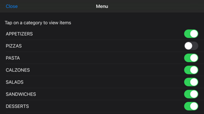 Menufy Restaurant Console Screenshot