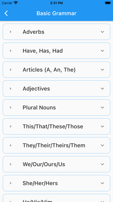 English Grammar & Test Screenshot