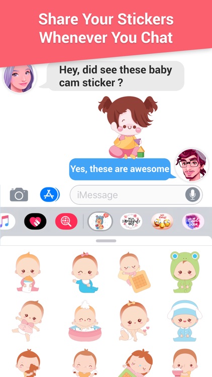 Baby Cam Pregnancy Stickers