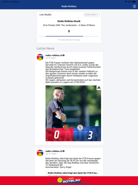 Screenshot #4 pour Radio Rotblau – FC Basel App