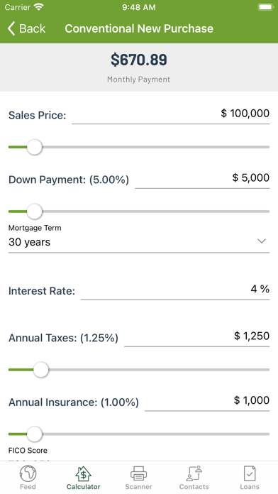 Everence FCU Real Estate Loan Screenshot