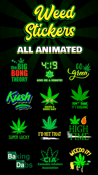 Screenshot #1 pour Weed Stickers: High Munchies