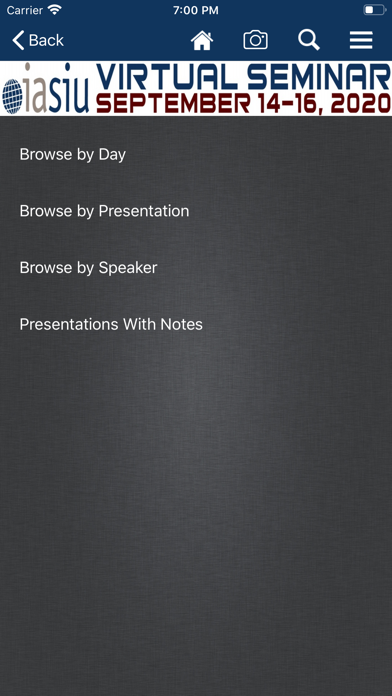 IASIU Events Screenshot
