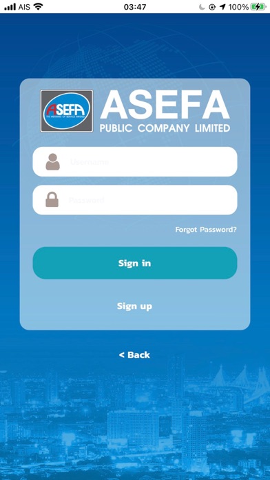 ASEFA Screenshot