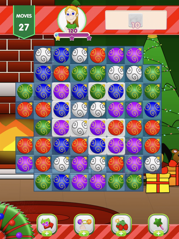Screenshot #6 pour Holiday Ornaments Match 4