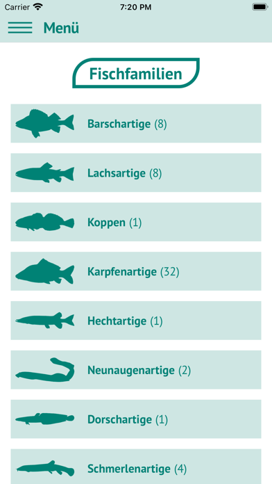 Fische OÖ - Schonbestimmungen Screenshot