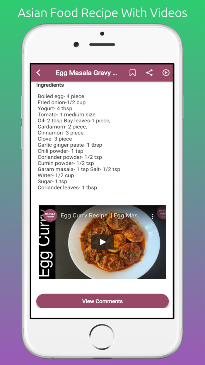Asian Recipes Bangla Food