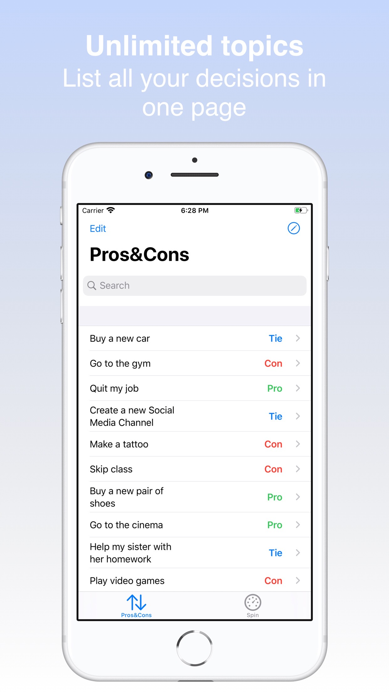 Pros & Cons - Decision Pro