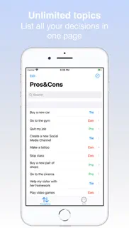 pros & cons - decision pro iphone screenshot 1
