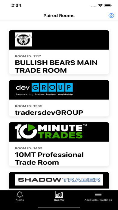 Pro Trading Room Alerts Screenshot