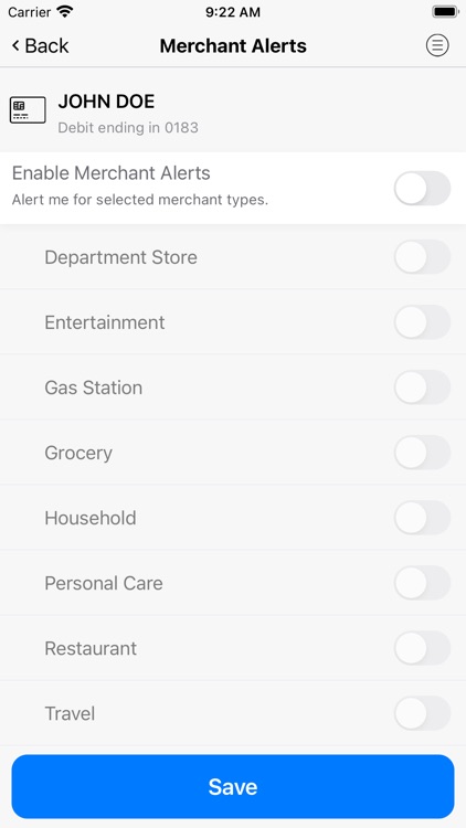 GHFCU Debit Card Manager