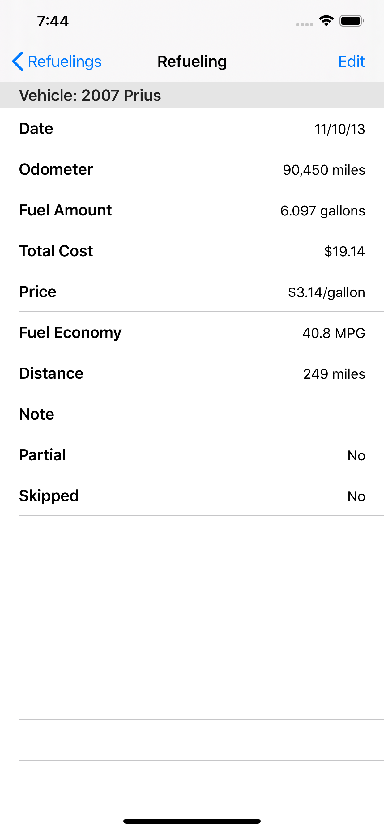 Mileage Keeper