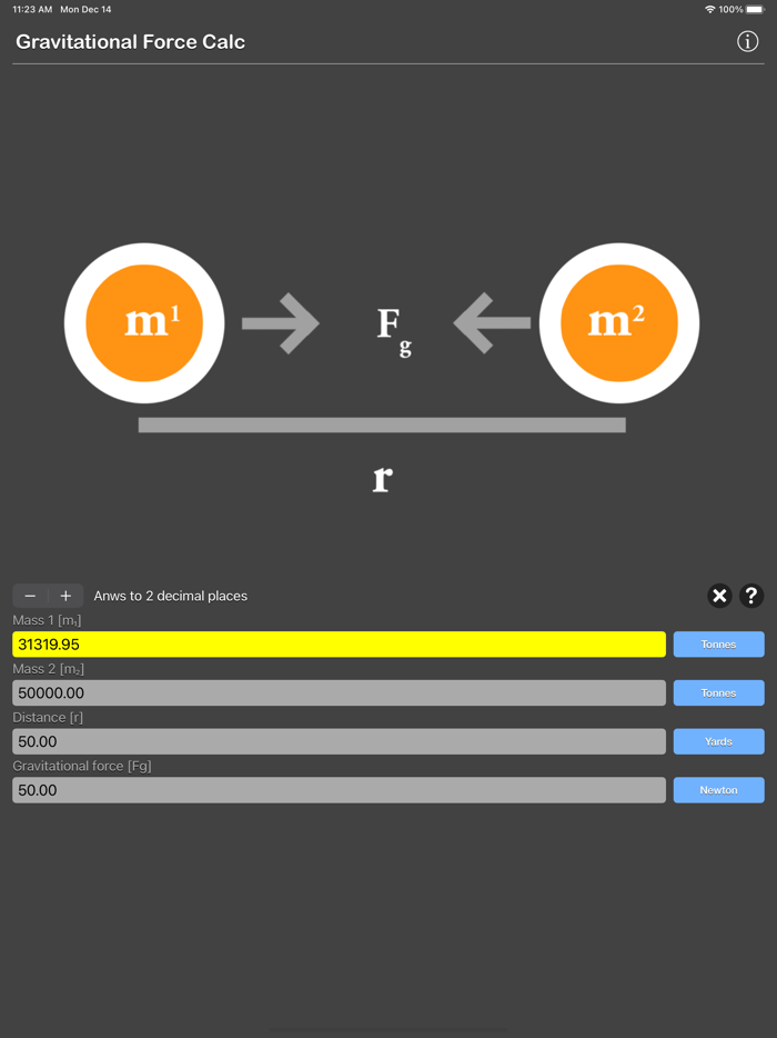 Gravitational Force Calculator
