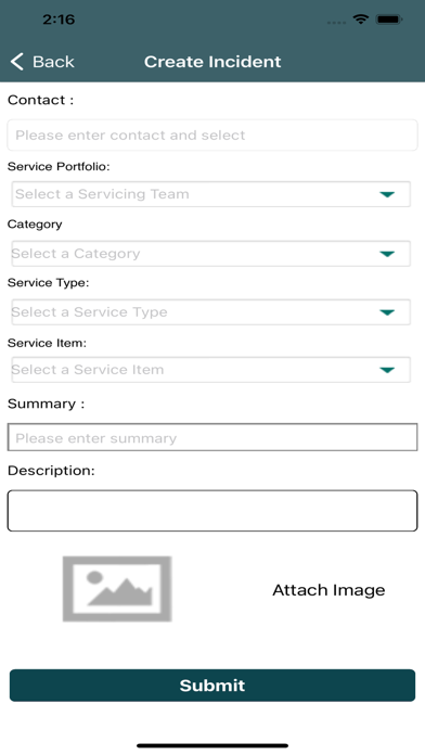 SANBS Service Management Screenshot