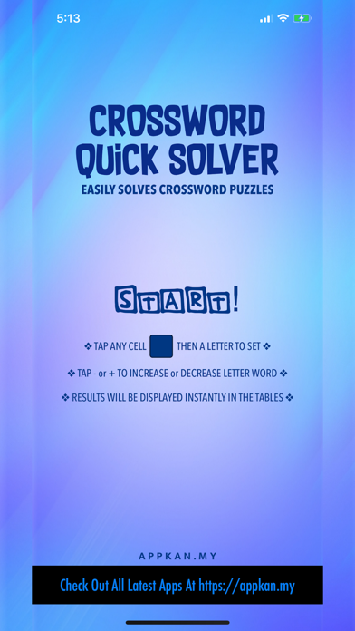 Screenshot #1 pour Crossword Quick Solver