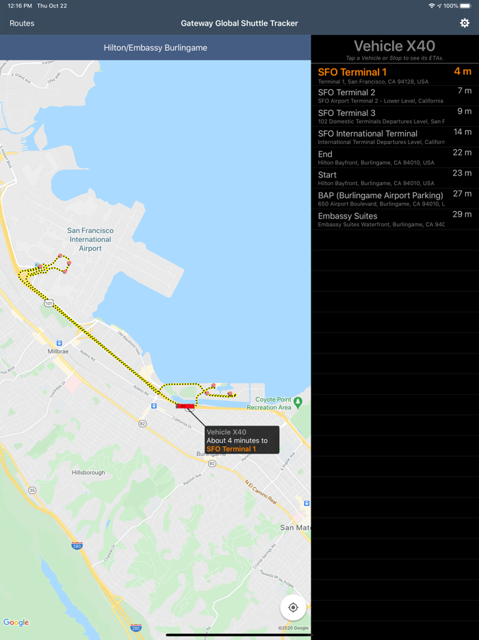 Gateway Global Shuttle Tracker