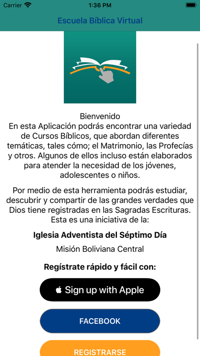 Escuela Bíblica Virtual Screenshot