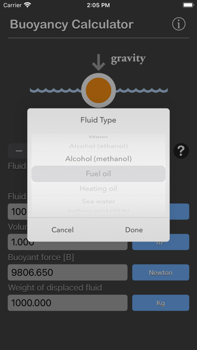 Buoyancy Calculator screenshot 2