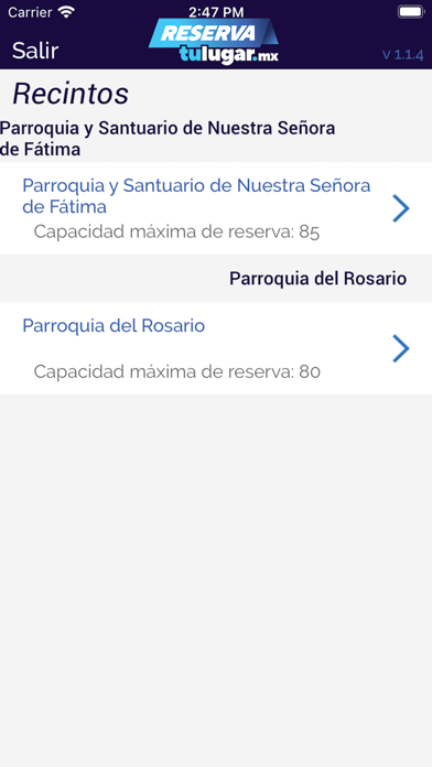 Reserva Tu Lugar Anfitrión Screenshot