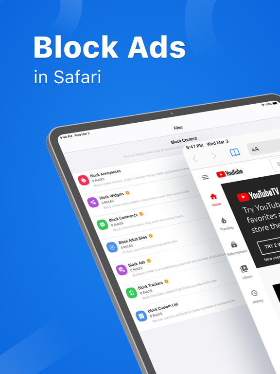 Screenshot #4 pour SkyBlue Ad Blocker for Safari