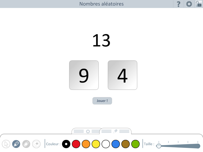 École  Nombres aléatoires