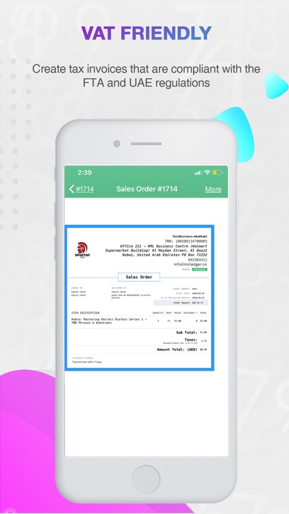 Invoice by McLedger