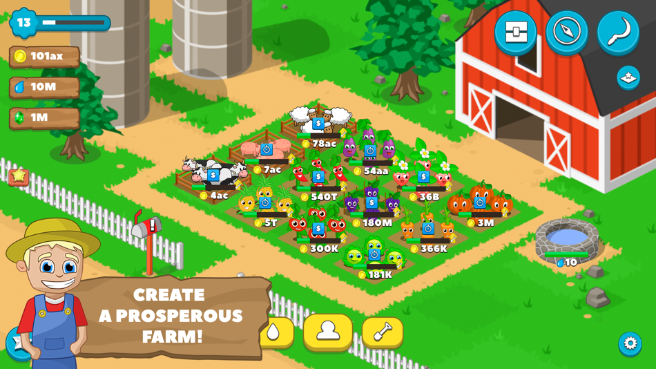#1. Farm and Fields - Idle Tycoon (iOS) Podle: Semyon Popov