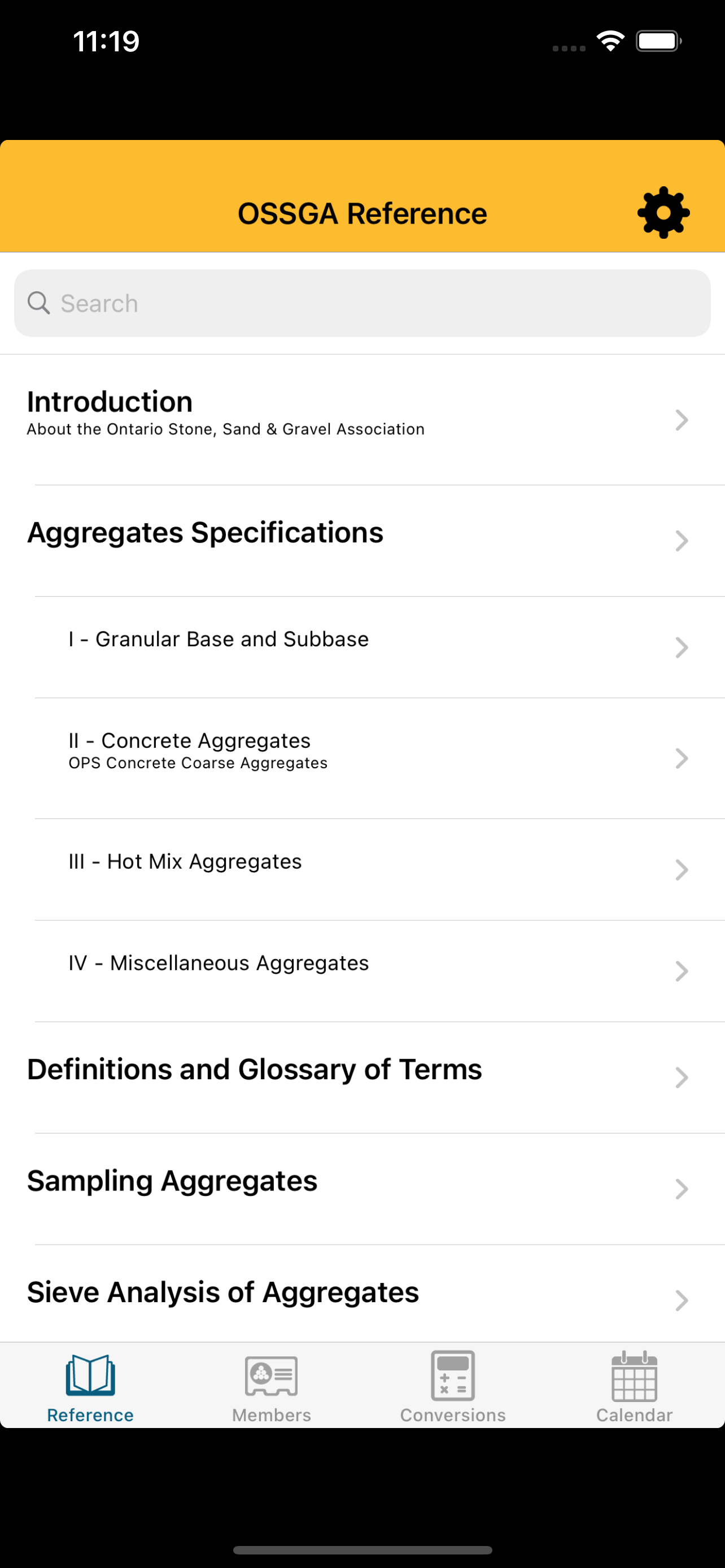 OSSGA Material Reference Guide screenshot 2