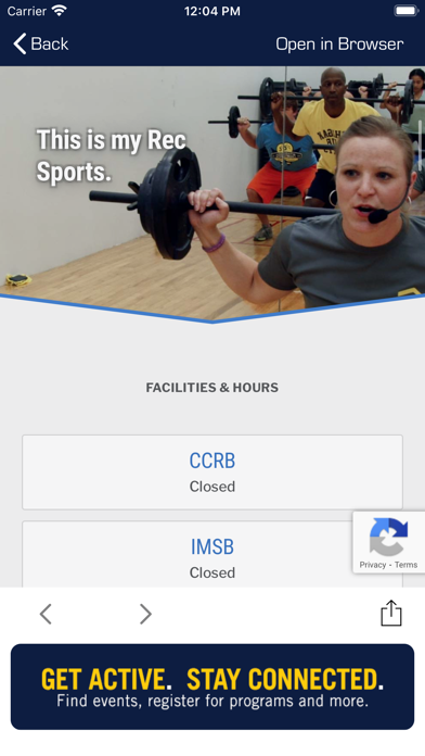 U-M Recreational Sports Screenshot