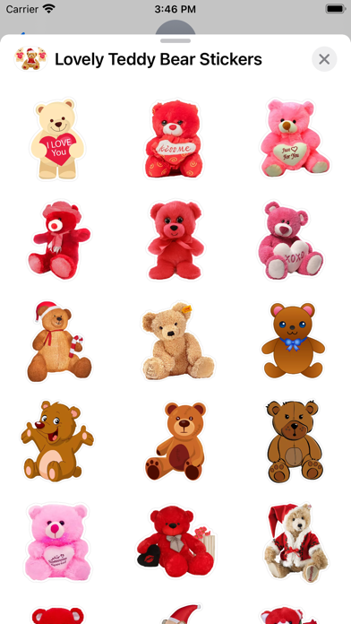 Lovely Teddy Bear Sticke‪r‬s Screenshot