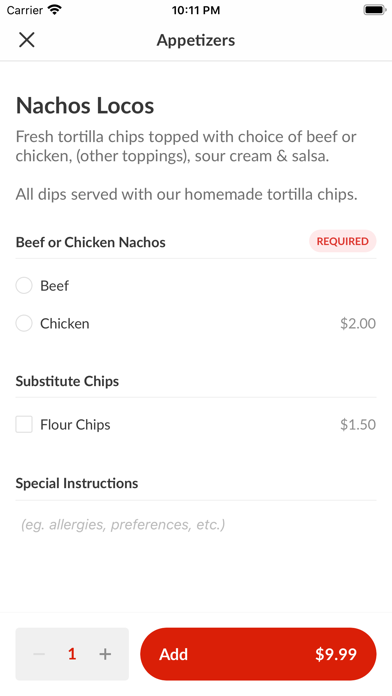 Primo's Mexican Restaurant Screenshot