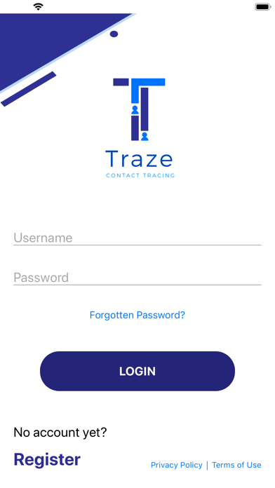 Traze Contact Tracing Screenshot