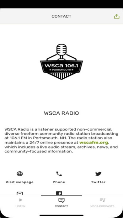 WSCA Radio Screenshot