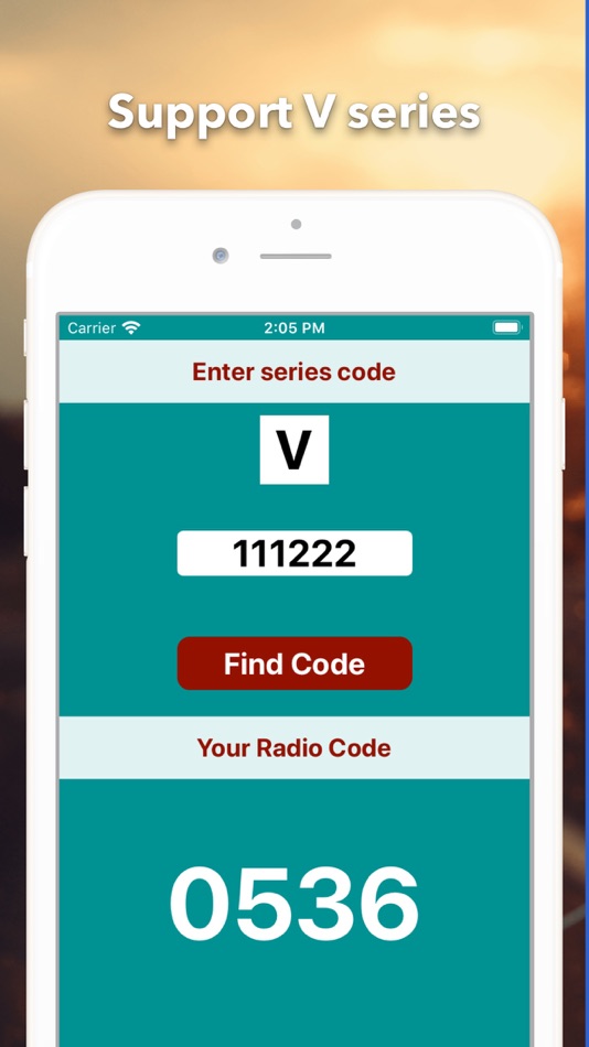 Radio Code for Ford V Series - 1.3 - (iOS)