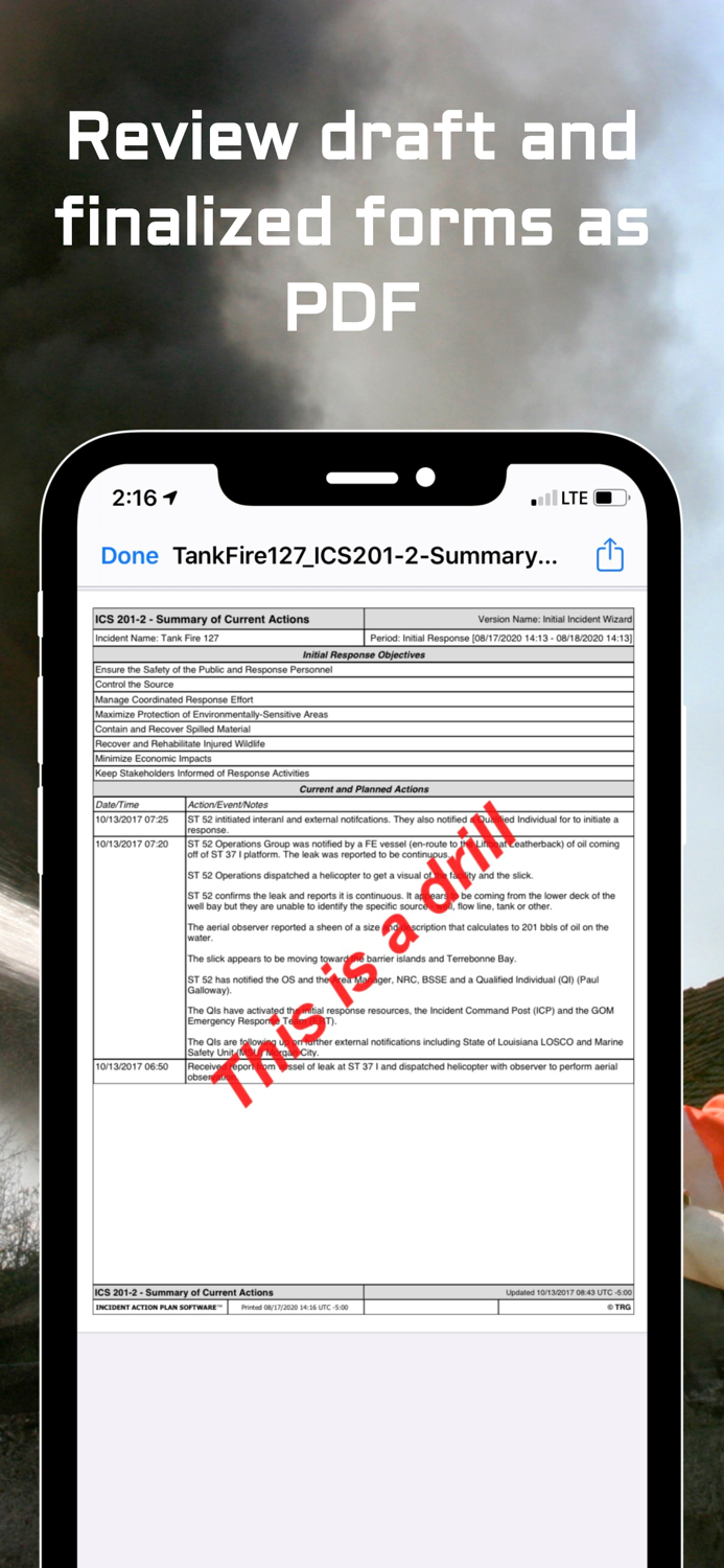 Incident Action Plan