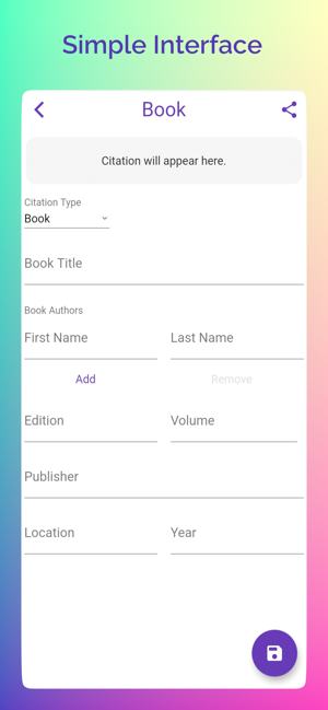 Cite It Now: Easy referencing Screenshot